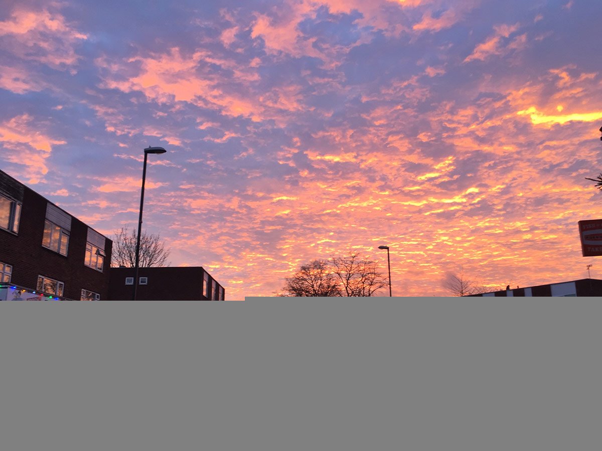 Photograph of Sunset skies of Sitwell Street