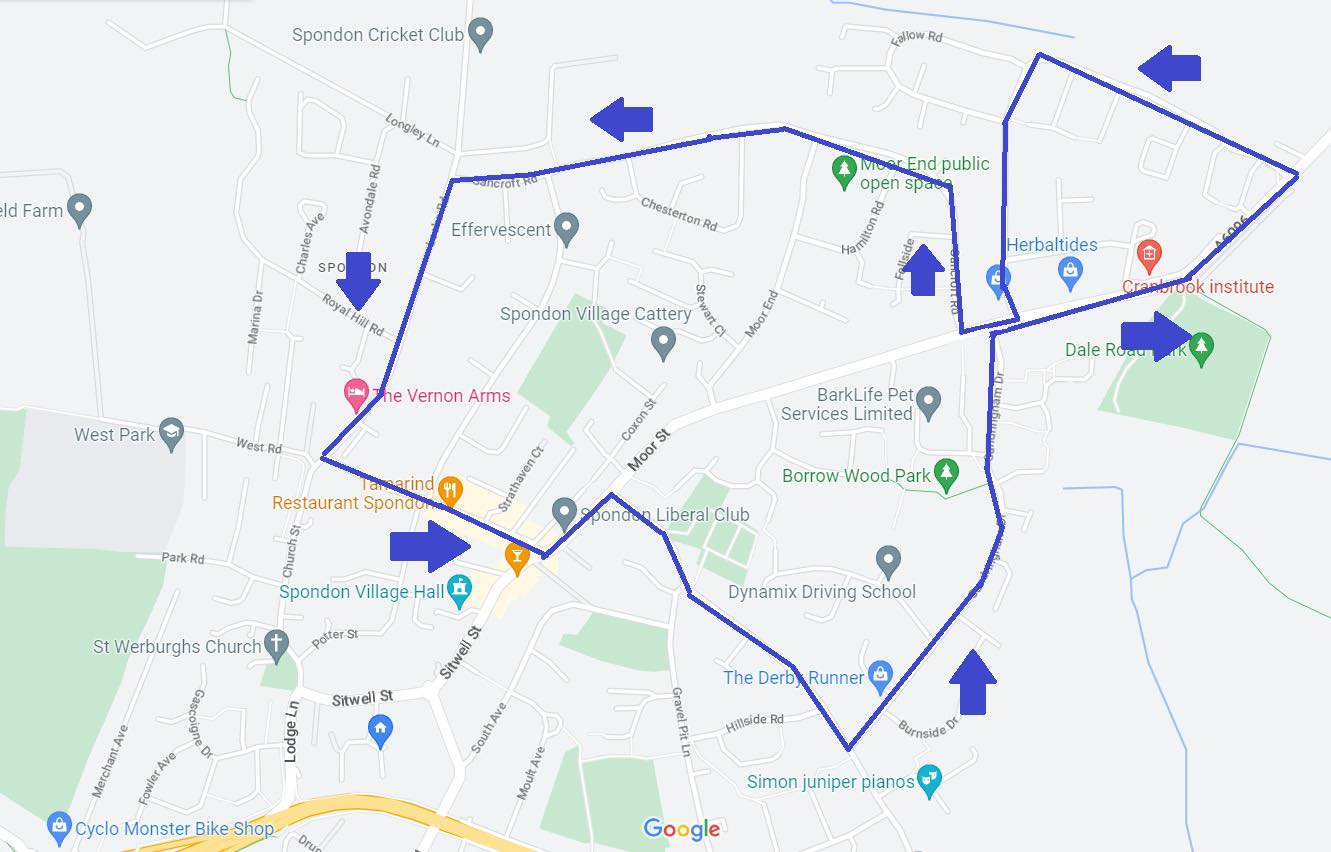 SP1 bus route map