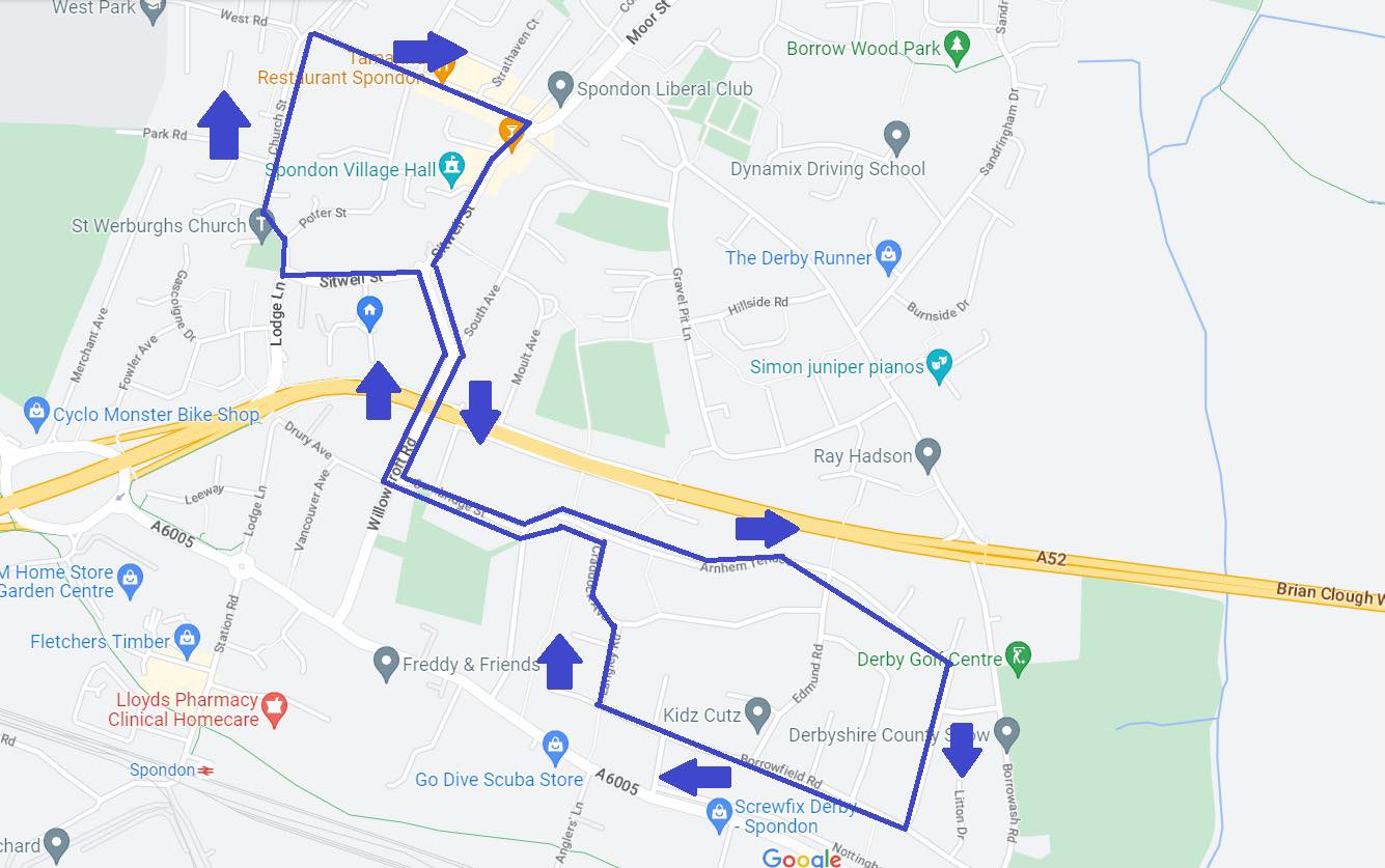 SP2 bus route map