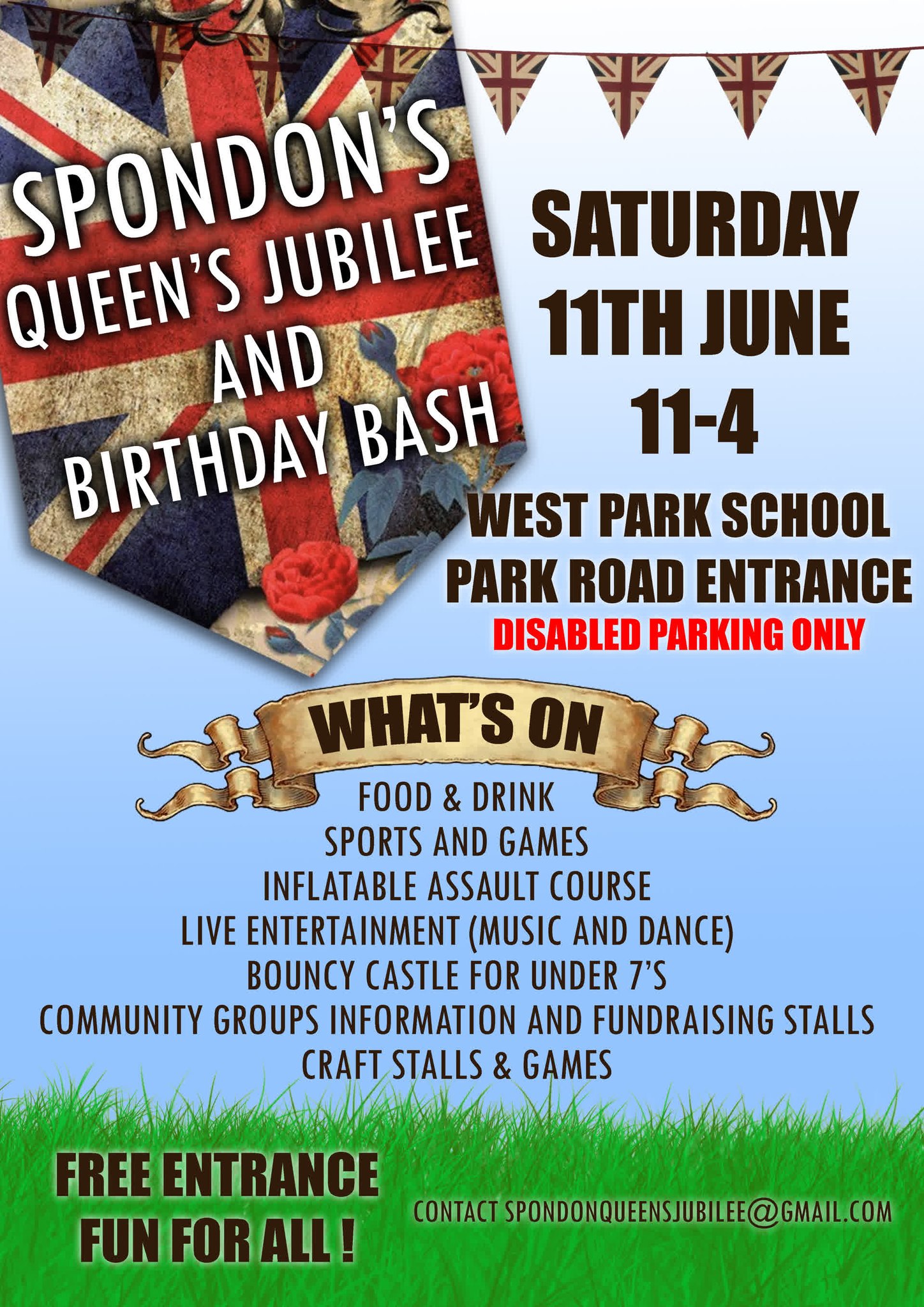 Spondon Queen's Jubilee Event Poster