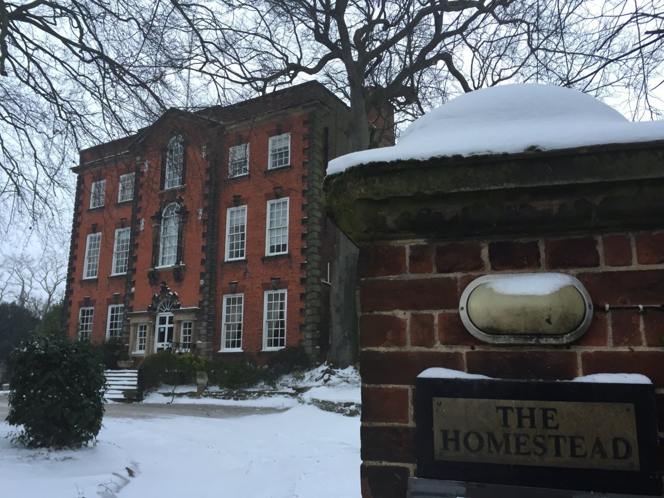 Photograph of The Homestead in the snow