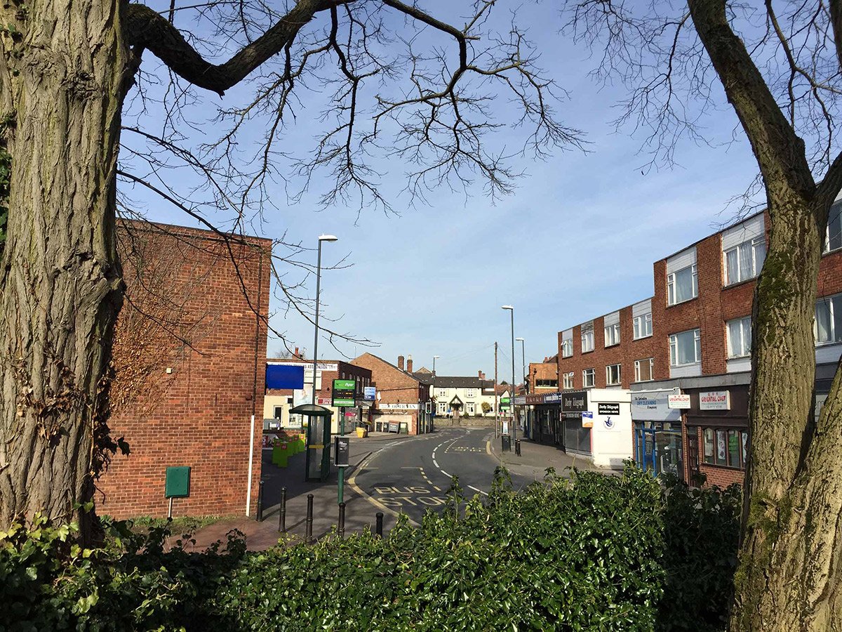 Photograph of Sitwell Street from outside the Library