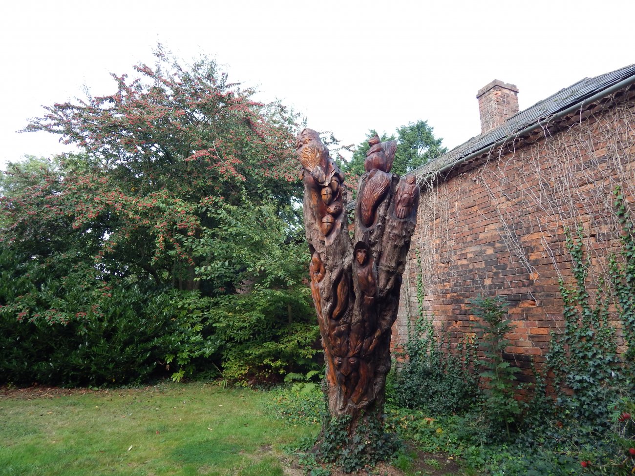 Photograph of Tree carving in the Sensory Garden