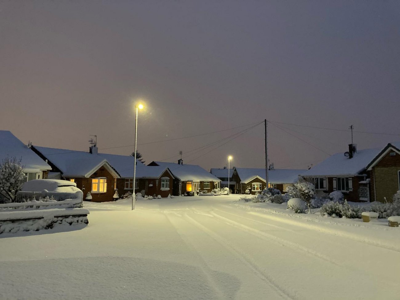 Photograph of Snowy Spondon Nights - Stone Close