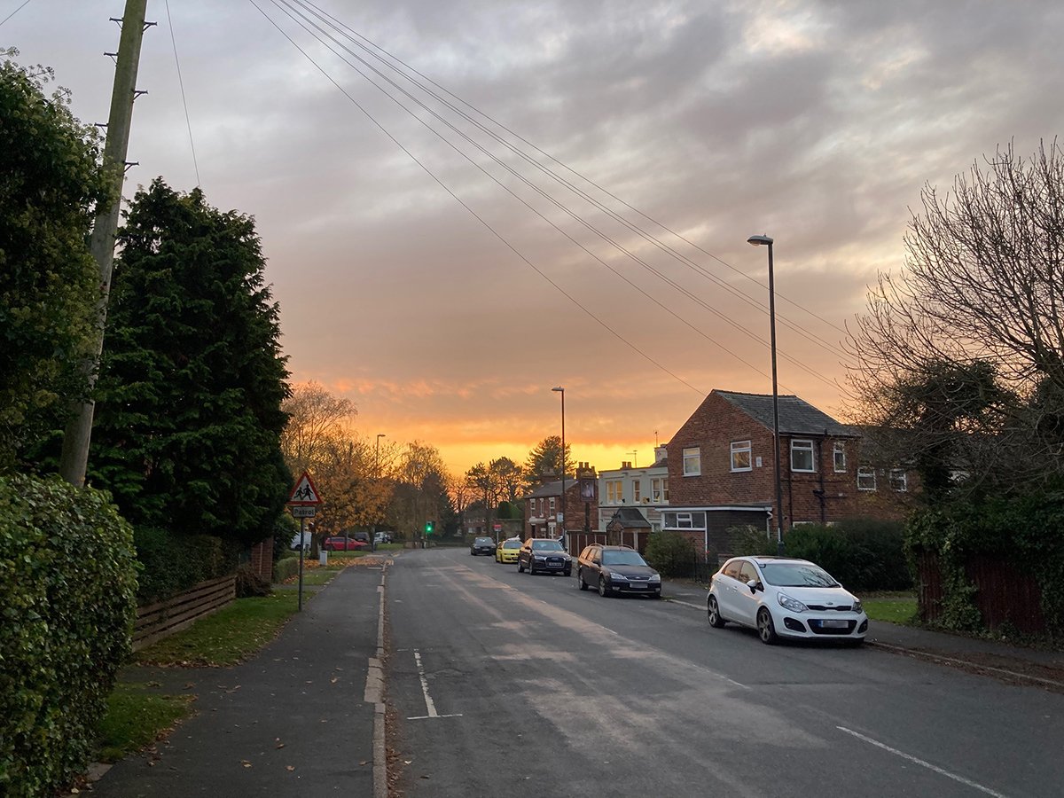 Photograph of Locko Road at sunset