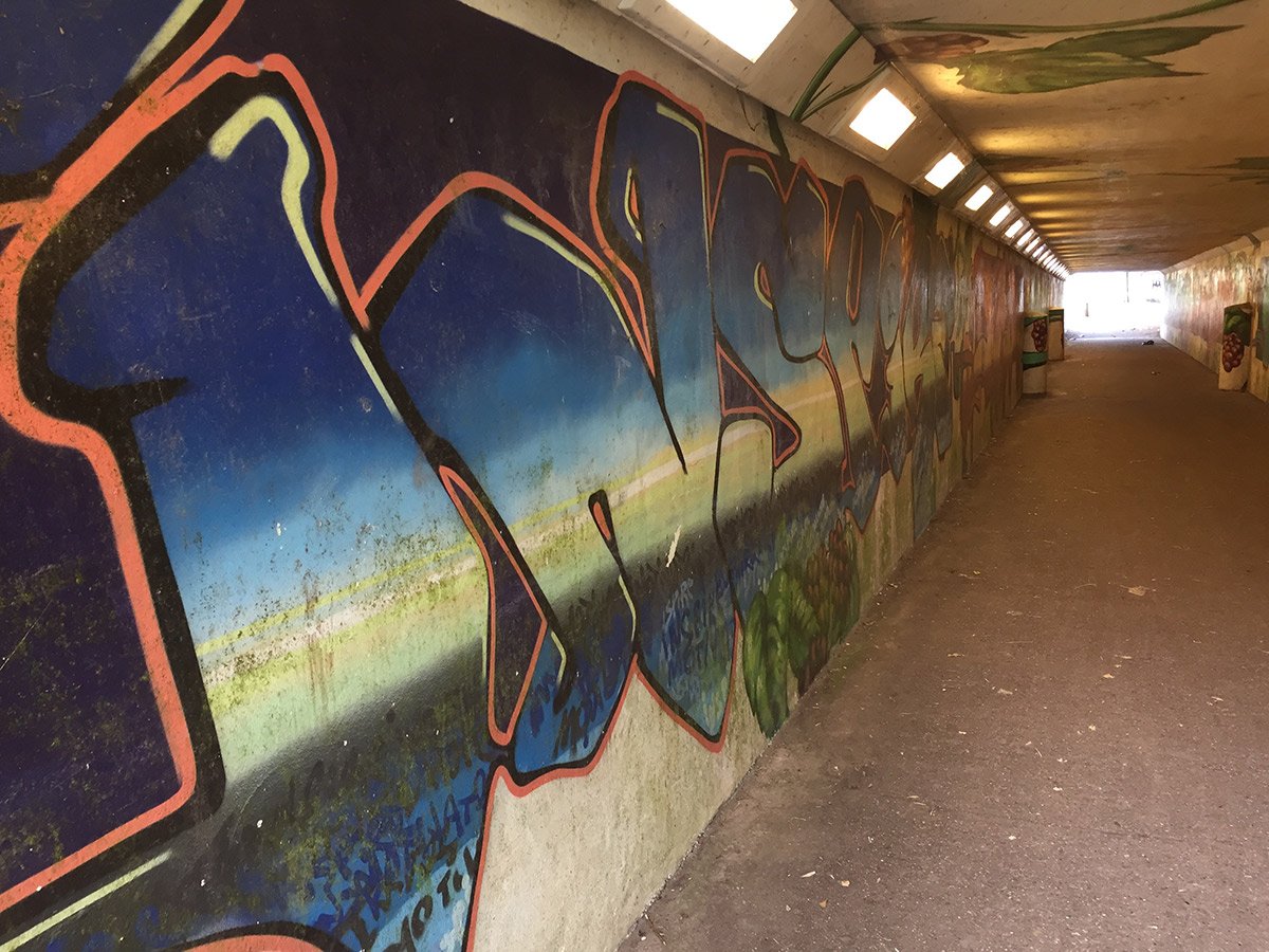 Photograph of Inside the A52 tunnel