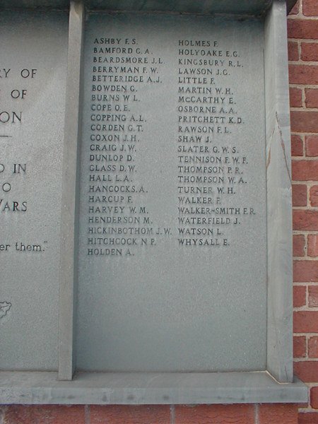 Photograph of Spondon War Memorial