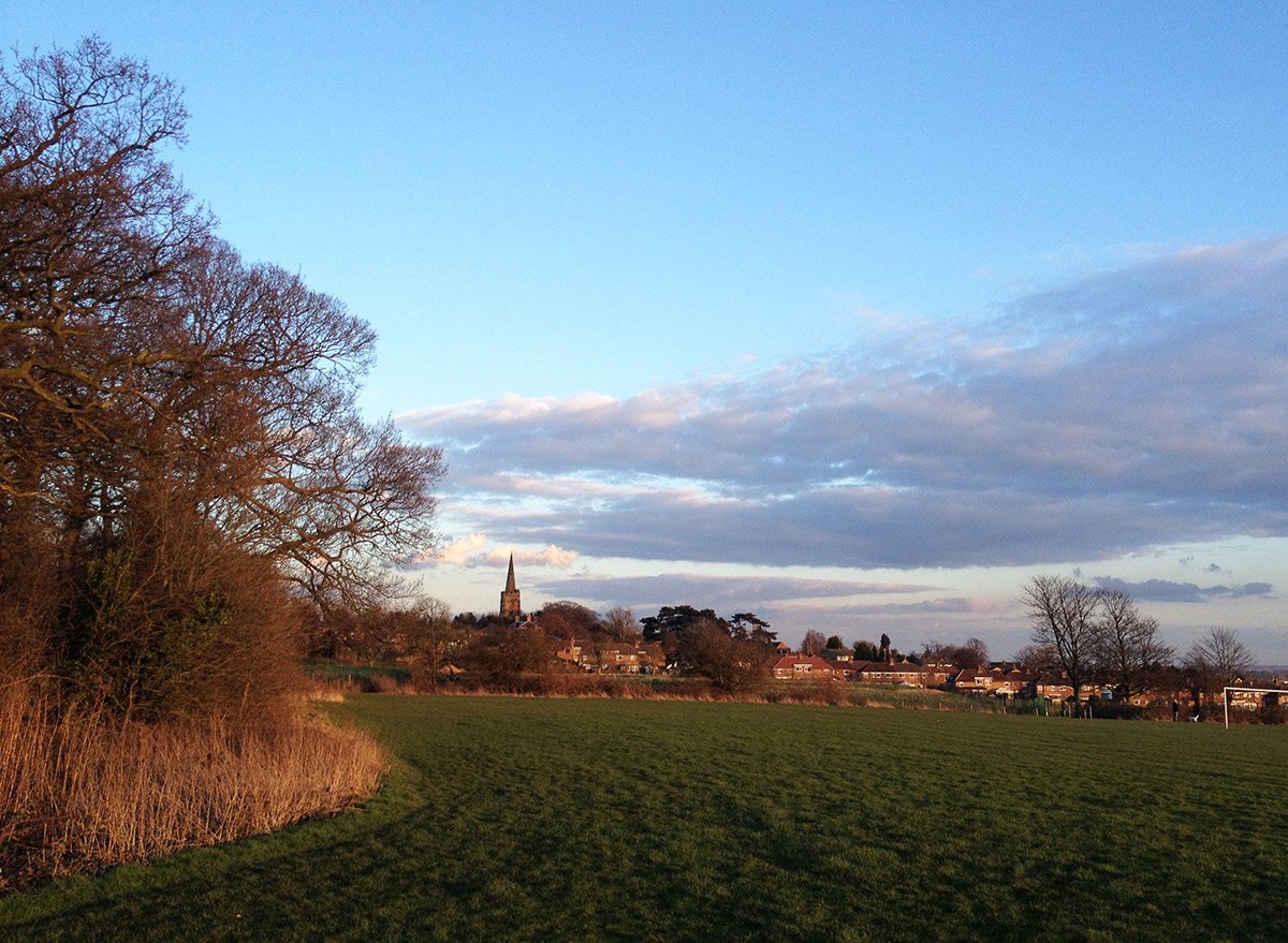 Photograph of View across West Park fields